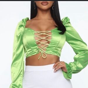 Fashion nova satin shirt